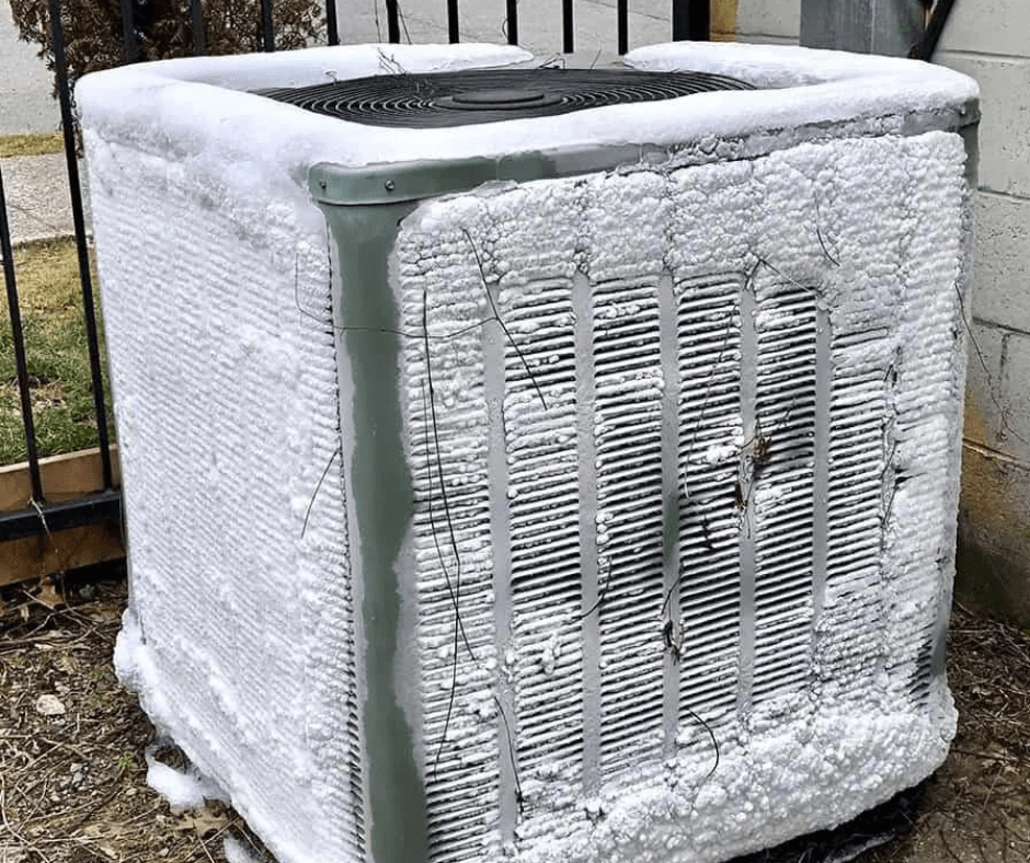 ice covered heat pump