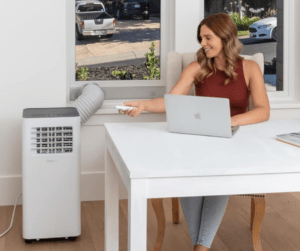 Portable Air Conditioner Installation in home office