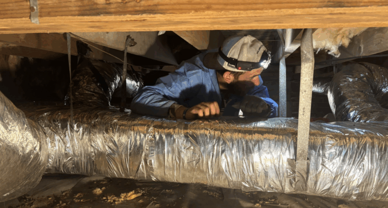 Ductwork Repair and Installation Work by ECSI in Wilmington, NC.
