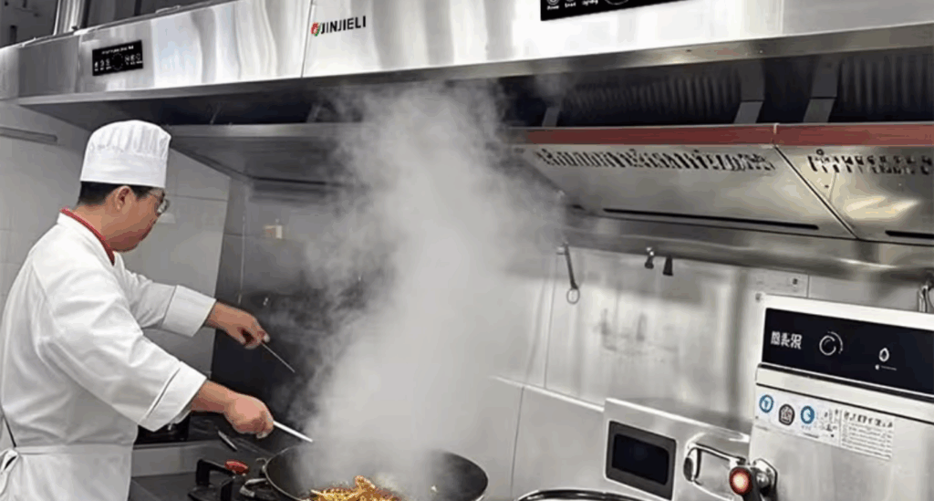 Restaurant Smart Exhaust Hood System Getting Rid of Smoke
