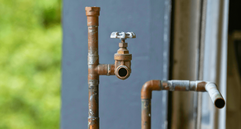 Rust is a Sign of Aging Gas Lines and that Gas Line Replacement Should Be Considered.