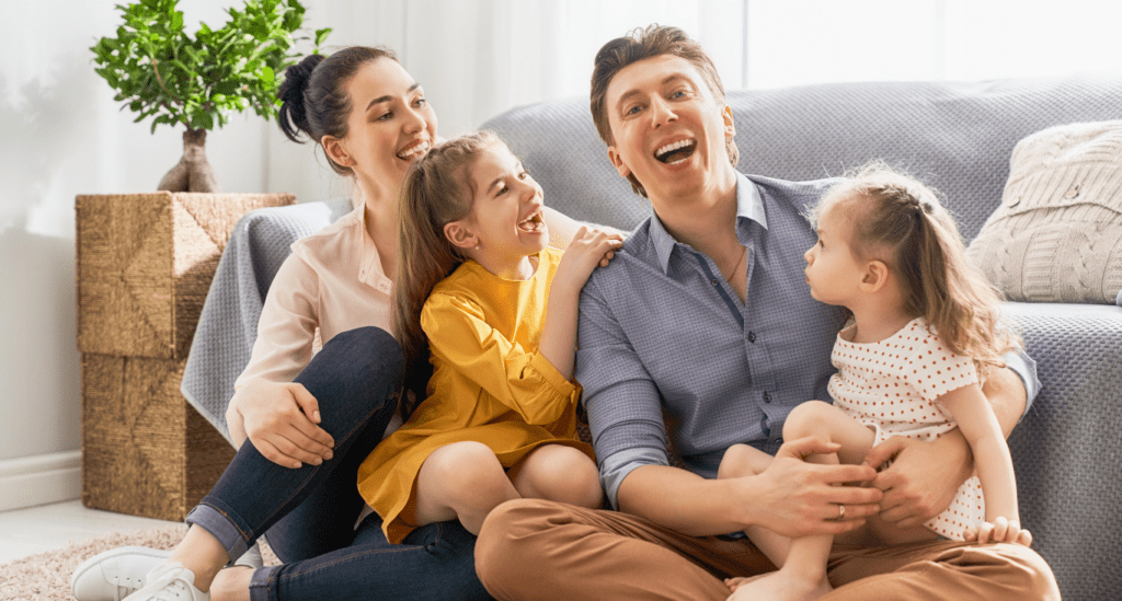 Family Enjoying Their Home Because of Good Indoor Air Quality.