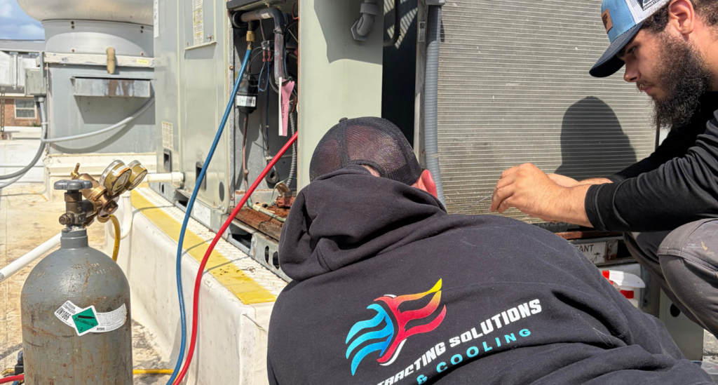 Commercial HVAC Repair Wilmington NC Specialists Performing Repair Services.